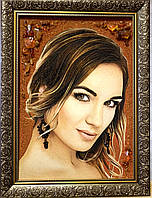 Портрет из янтаря ,подарок портрет по фото з янтаря