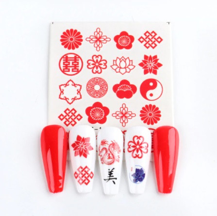 Наклейки на нігті квіточки - розмір стікера 6*5см, інструкція по застосуванню є в описі товару, фото 1