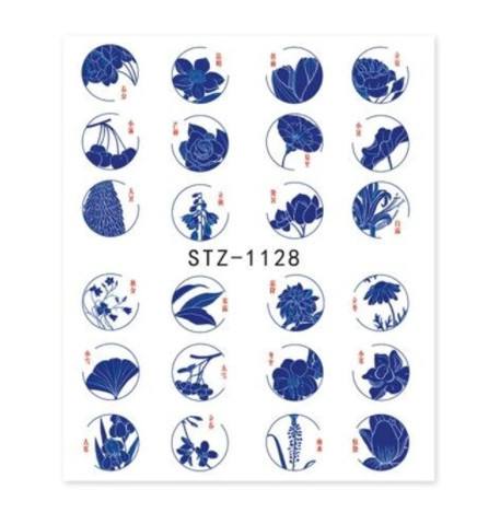 Наклейки на нігті квіточки - розмір стікера 6*5см, інструкція по застосуванню є в описі товару, фото 1