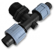Трійник крапельна стрічка х2 / різьба зовнішня 
1/2", DSTA06-12L