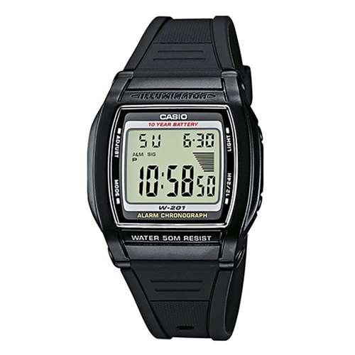 Кварцові наручні годинники чоловічі Casio оригінал Японія Collection W-201-1AVEG з полімерним ремінцем