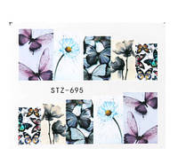 Наклейки на ногти цветы и бабочки - размер стикера 6*5см, инструкция по применению есть в описании товара