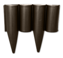 Палісад садовий 2,5м, PALGARDEN, коричневий, OBP1202-002BN