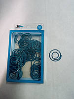 Скрепки цветные голубые круглые металлические 22 мм. 50 штук L1920-10 ТМ LEO 140156
