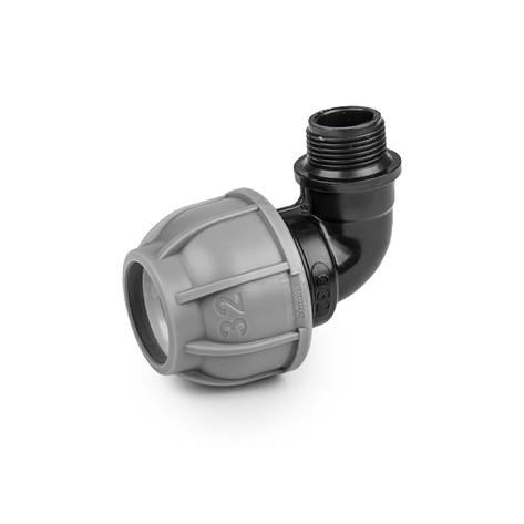 Коліно для труб PE 40 мм / РЗ 6/4", PN10, DSRA10K40M64, фото 1