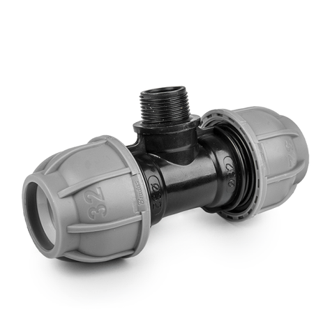 Трійник для труб PE 25 мм / РЗ 3/4" PN10, DSRA10T25M34, фото 1