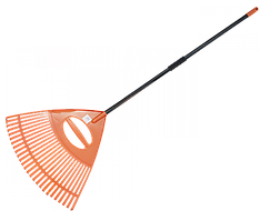 Граблі віялові 26 зубців з металевим держаком, 
KT-CXGH26-M