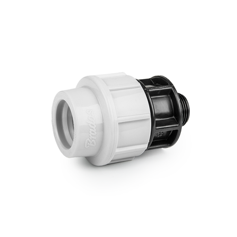 Муфта з'єднувальна для труб PE 25 мм / РЗ 3/4",
PN16, DSRA16L25M34, фото 1