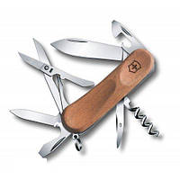 100% SWISS ORIGINAL • Ніж Victorinox Delemont "EvoWood 14" 2.3901.63 (аналог Wenger 1.14.09.830)