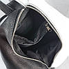 Рюкзак жіночий "Паріс" натуральна шкіра, чорний і білий флотар, фото 6