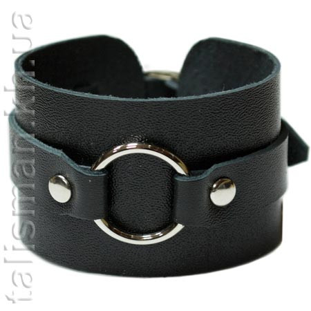 Браслет шкіряний BKB-024 ремінець з кільцем