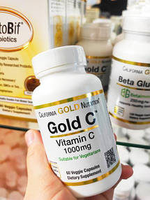 Вітамін С, Gold C, Vitamin C, California Gold Nutrition, 1000 mg, caps 60