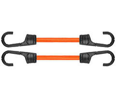 Шнур еластичний гумовий 80см х 2шт. з металевими 
гачками PVC BUNGEE CORD HOOK, BCH2-08080OR-B