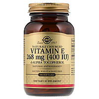 Натуральный витамин Е, Solgar, 400 МЕ, 100 мягких таблеток