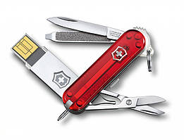 100% SWISS ORIGINAL • Ніж Victorinox @ work 4.6125.TG32B c USB-модулем 32 Гб.