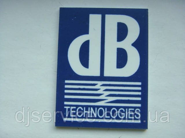 Значок, наклейка, логотип 180x21mm (plastic) на сітку колонки DB Technologies