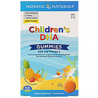 Жевательные таблетки с ДГК, со вкусом тропических фруктов, Nordic Naturals, 600 мг, 30 жевательных таблеток