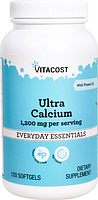 Кальций с витамином D3, Vitacost, Calcium with Vitamin D3, 1200мг/700 IU, 120 капсул