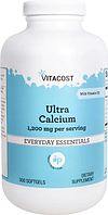 Кальций с витамином D3, Vitacost, Ultra Calcium with Vitamin D3, 1200 мг, 300 капсул