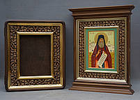 Кіот з різьбленим позолоченим рамою., фото 5