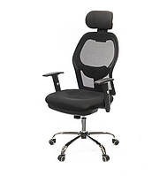 Кресло офисное Сиона, черный, компьютерные кресло на колесах с подлокотниками, CH SR(L) А-Клас
