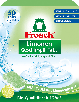 Таблетки для посудомоечных машин Frosch Limonen, 50 шт