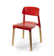 Стул офисный Фредо, деревянный офисный стул, красный EX А-Клас