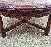 Італійський круглий журнальний столик із дерева з мармуровою стільницею 91х91х47 см JOSS  Аристократ-239, фото 3
