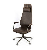 Кресло офисное Ронин, темно-коричневый, компьютерные кресло на колесах с подлокотниками, CH TILT А-Клас