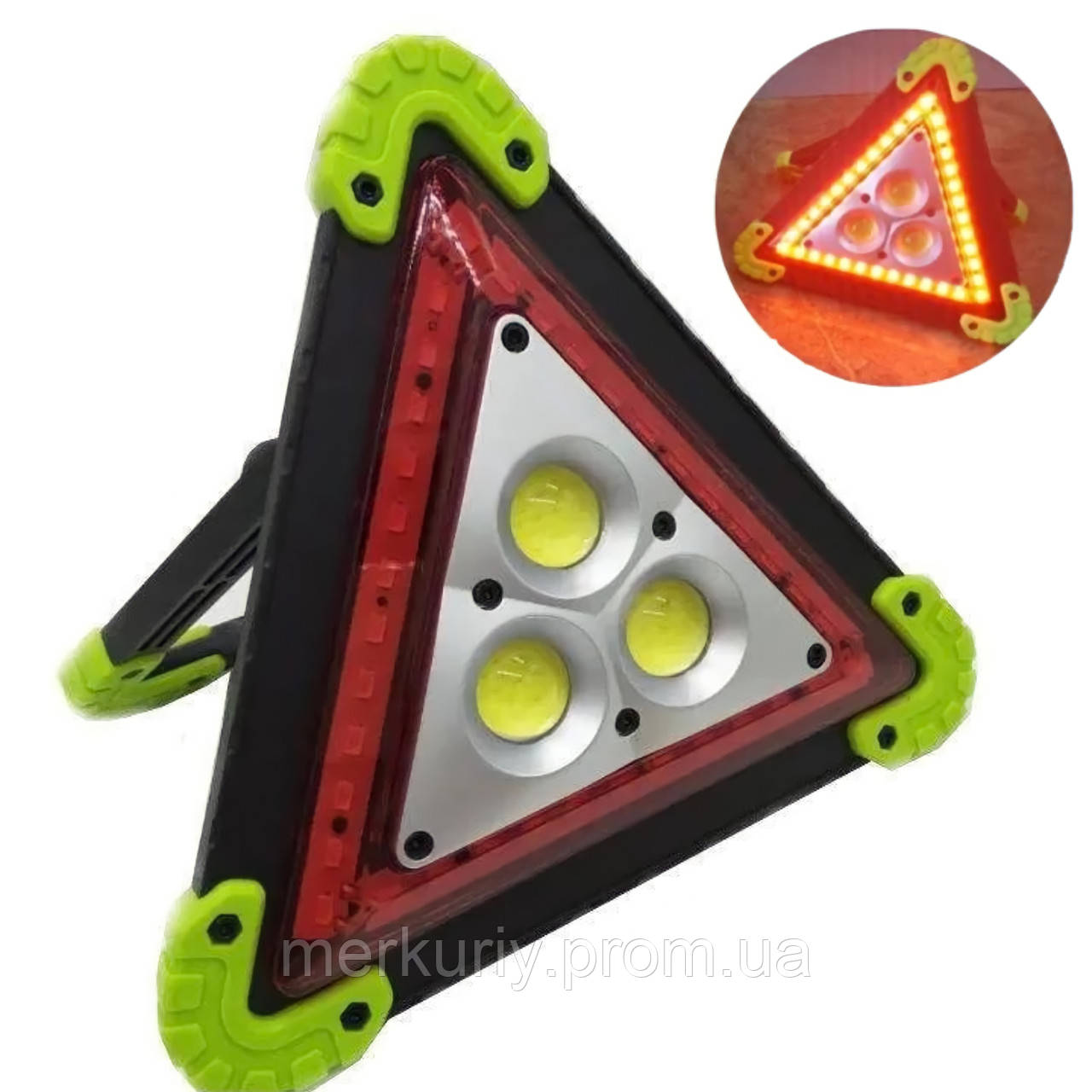 Багатофункціональний прожектор акумуляторний LED 30W LL-303 360 LED знак аварійний | Аварійка |