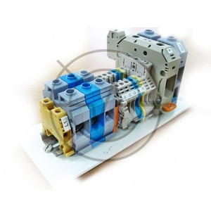 Клемка гвинтова модульна ONKA серії MRK на din-рейку переріз 10 мм2, 57 A, 754 В, фото 1