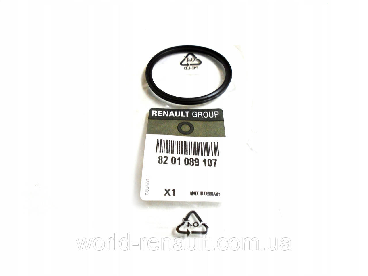 Renault (Original) 8201089107 — Ущільнювальне кільце патрубка інтеркулера (55мм х 65мм х 4мм) на Рено Меган 3