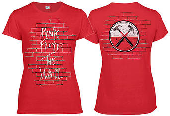 Футболка жіноча PINK FLOYD The Wall червона, фото 1