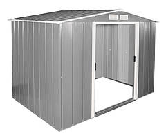 Сарай металевий Duramax ECO 262x182x191 см (5183) сірий з білим пофарбована оцинкована сталь