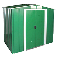Сарай металевий DURAMAX ECO 202x182x181 см зелений з білим. Об'єм: 6,65 куб. м