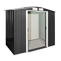 Сарай металевий ECO DURAMAX 5181 сірий з білим. Довжина/ширина/висота: 202x182x181 cм