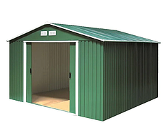 Сарай металевий DURAMAX ECO 362,7x322x196 см зелений з білим госпблок пофарбований оцинкований 362,7x322x196 cм