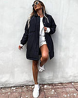 Куртка женская 462 (42-44; 46-48 oversize) (цвета: черный) СП