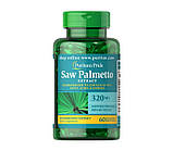 Екстракт плодів пальми Puritan's Pride Saw Palmetto Екстракт 320 mg 60 капсул, фото 2