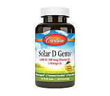 Вітамін Д Омега 3 Carlson Labs Solar D Gems Vitamin D3 Omega-3s 120 капс лимон, фото 3