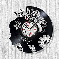 Часы Парикмахер Настенные часы для салонов Виниловые часы Парикмахерские аксессуары Тихий кварцевый механизм