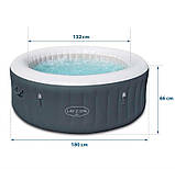Надувний джакузі СПА Bestway 60009 Lay-Z-Spa 180 х 66 см (4 місць, 1325 л/ч, Аеро, Led), фото 3