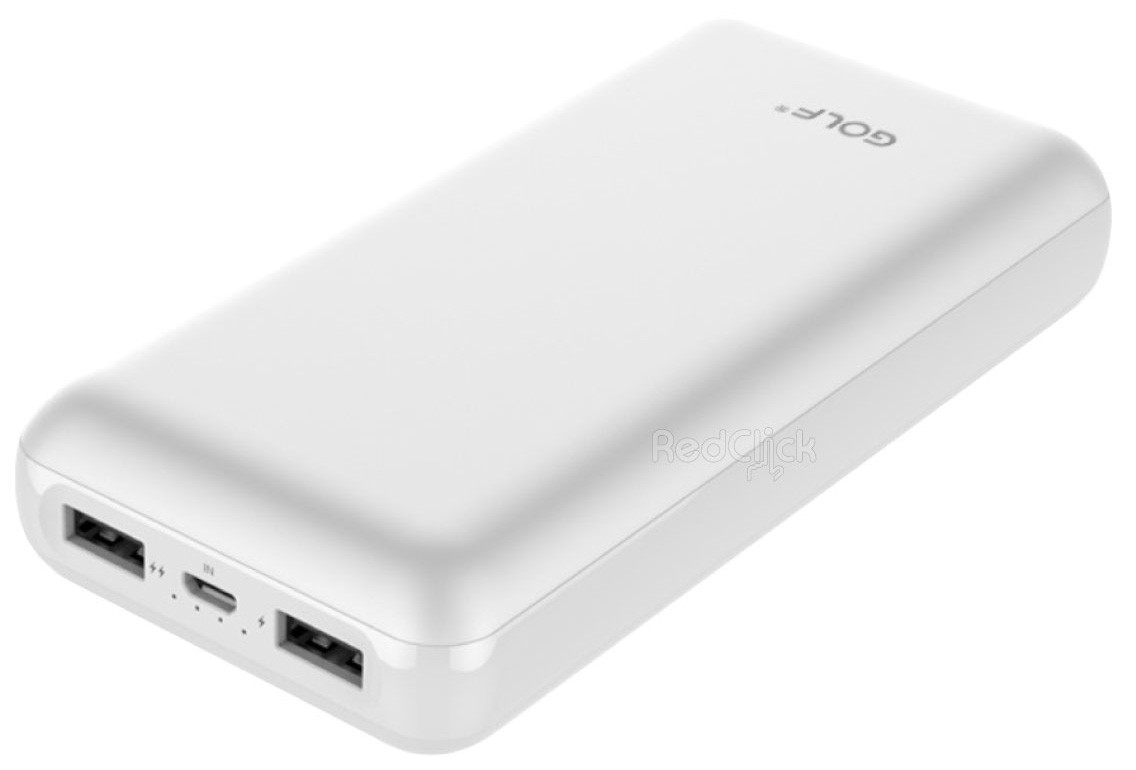 Зовнішній акумулятор Golf G57 20000 mAh White (90710)