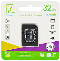 Карта пам'яті T&G microSD HC Ultra UHS-I 32GB Class 10 + SD adapter (5559)