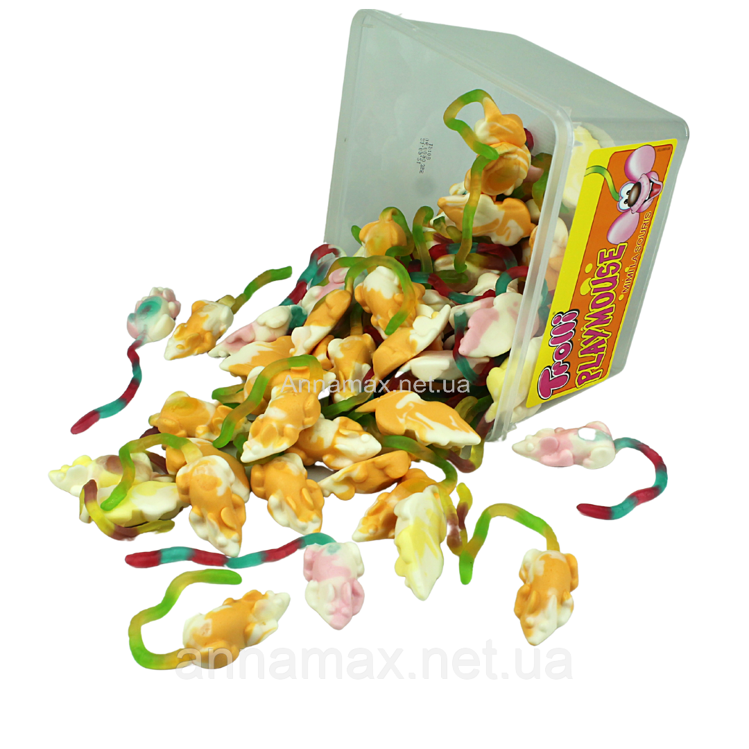 Безглютенові желейні цукерки "Trolli" Мишки: Солодке задоволення у кожній порції (в контейнері 75 шт)