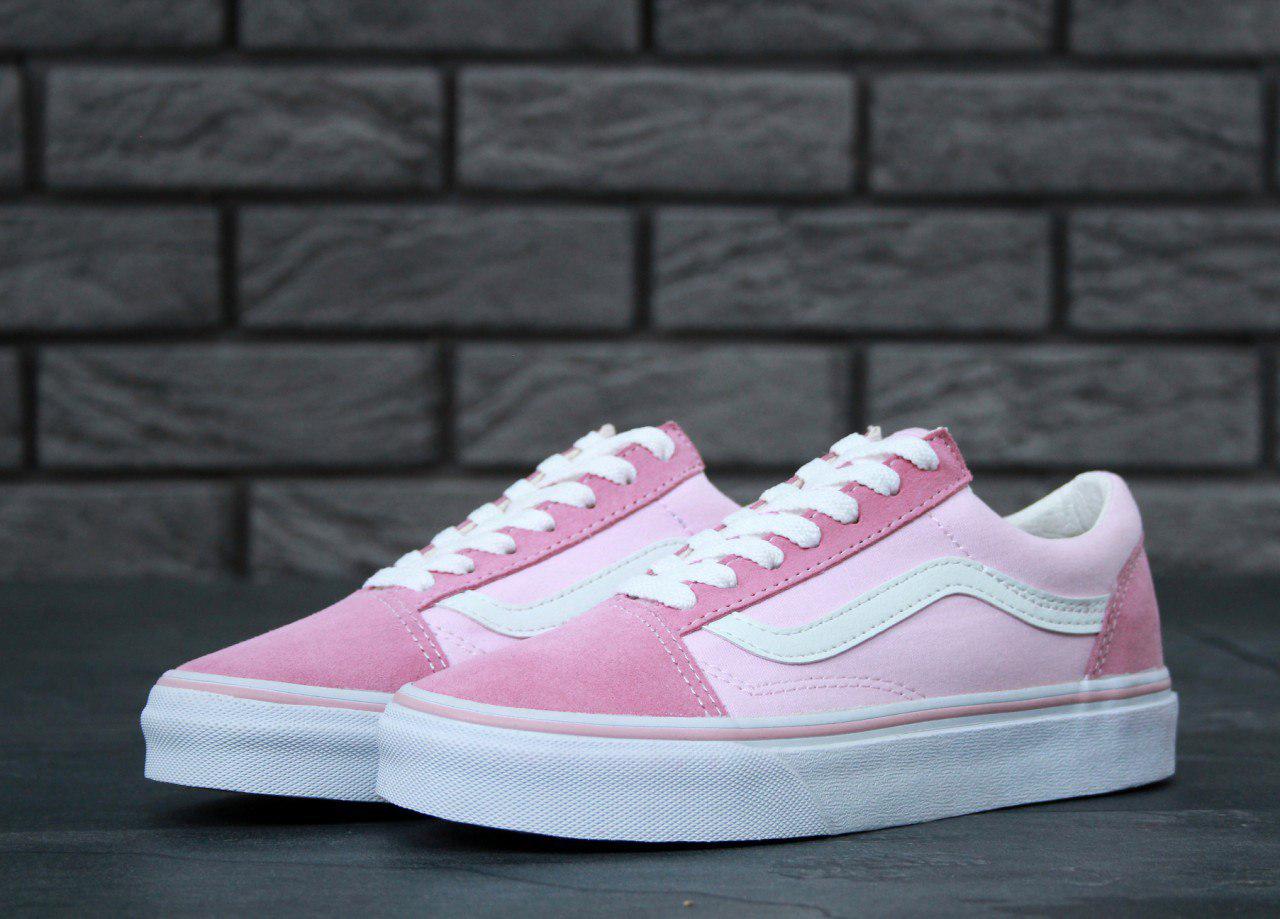 Кеды Ванс Олд Скул розовые Обувь Vans Old Skool Pink для девочек подростков и школьников - фото 3 - id-p1355534456