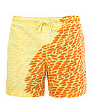 Шорти хамелеон для плавання, пляжні чоловічі спортивні змінюють колір жовтий з малюнком розмір M код 26-0002, фото 4