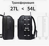 Водонепроникний міський рюкзак Bange з окремим кишенею для ноутбука чорний Код 15-0030, фото 6