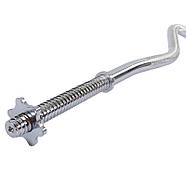 Гриф (l-1,2 м, d — 25 мм, вага 5 кг, замок гайковий) для штанги Класичний Z-подібний, фото 3