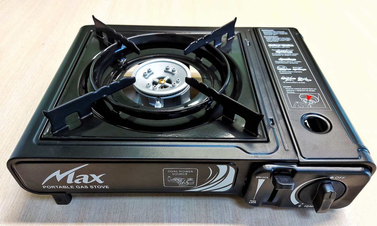 Плита портативна MAX MS-2500LPG з адаптером у кейсі